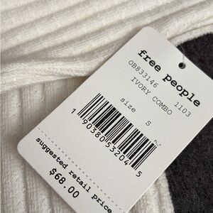 Free People Cream Knit Sweater
